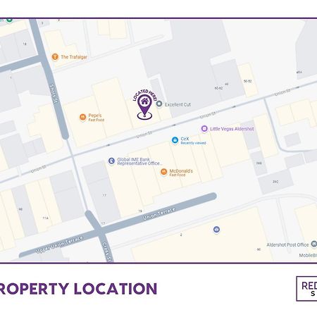 Brand New, 2 Bed 1 Bath, Modern Town Center Apartment, Free Wifi & Netflix By Redwood Stays 올더숏 외부 사진