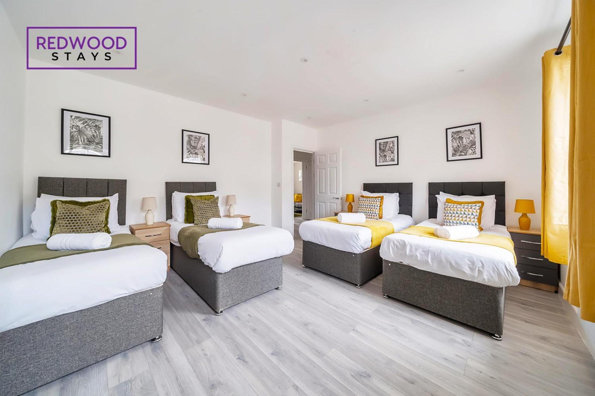 Brand New, 2 Bed 1 Bath, Modern Town Center Apartment, Free Wifi & Netflix By Redwood Stays 올더숏 외부 사진